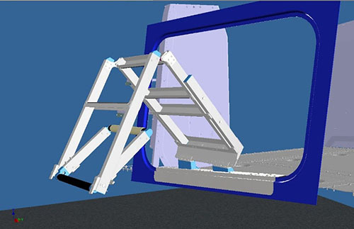 AW189 Foldable Cargo Bay Ladder
