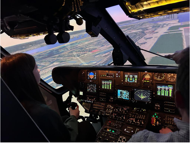 For 14-year-old Francesca Loveday In the seat flying overseas